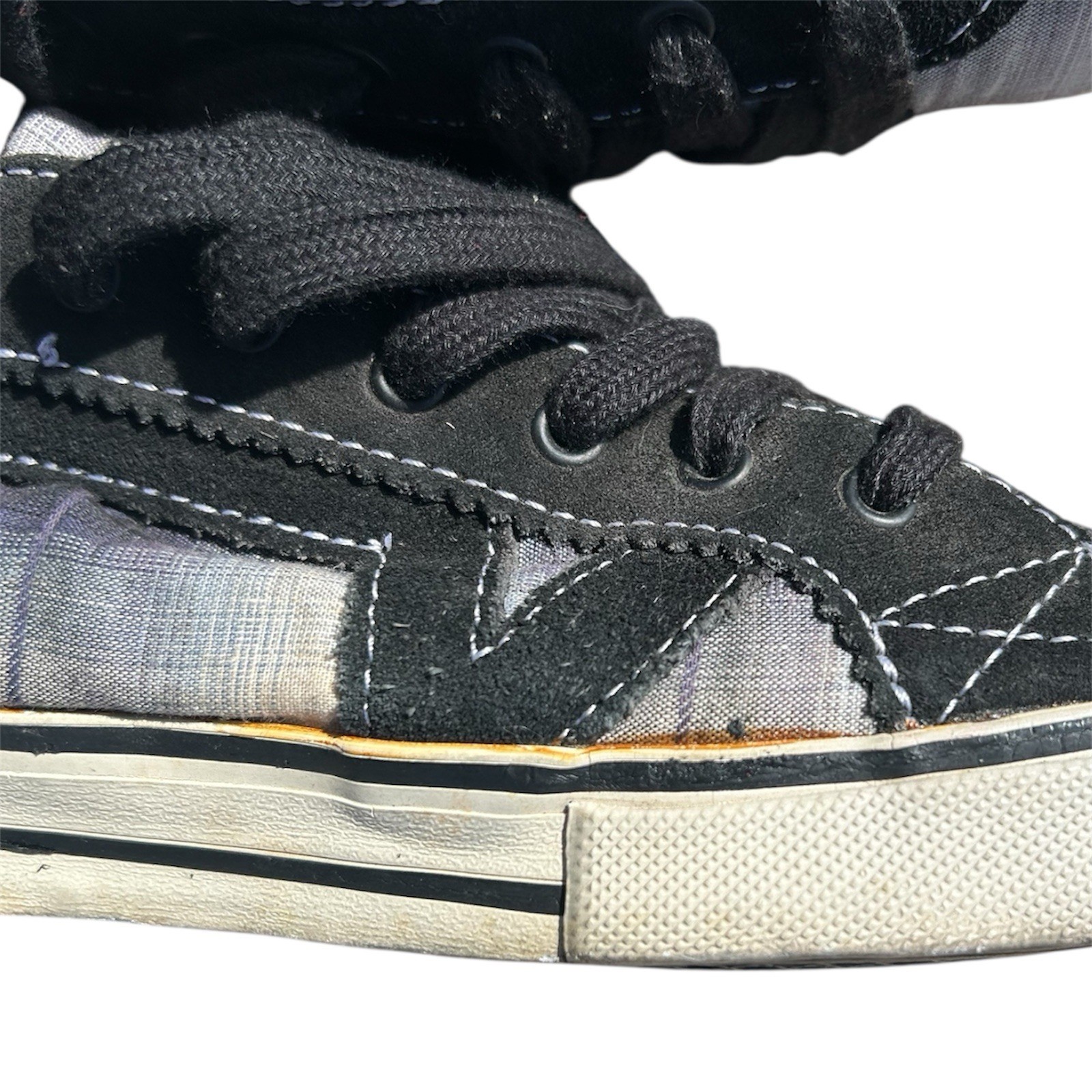 90s VANS Woman’s Shoes Size 9.5 Black Rare Vintage Goth Punk Grunge Skater Shoes thumbnail 6