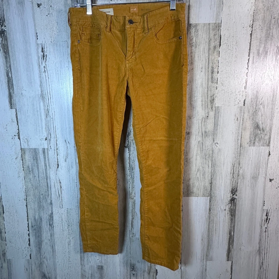 Pantalones de pana Pilcro & the Letterpress amarillo mostaza | Talla 28 | Precio de venta sugerido por el fabricante 98 USD Foto 2 de 4