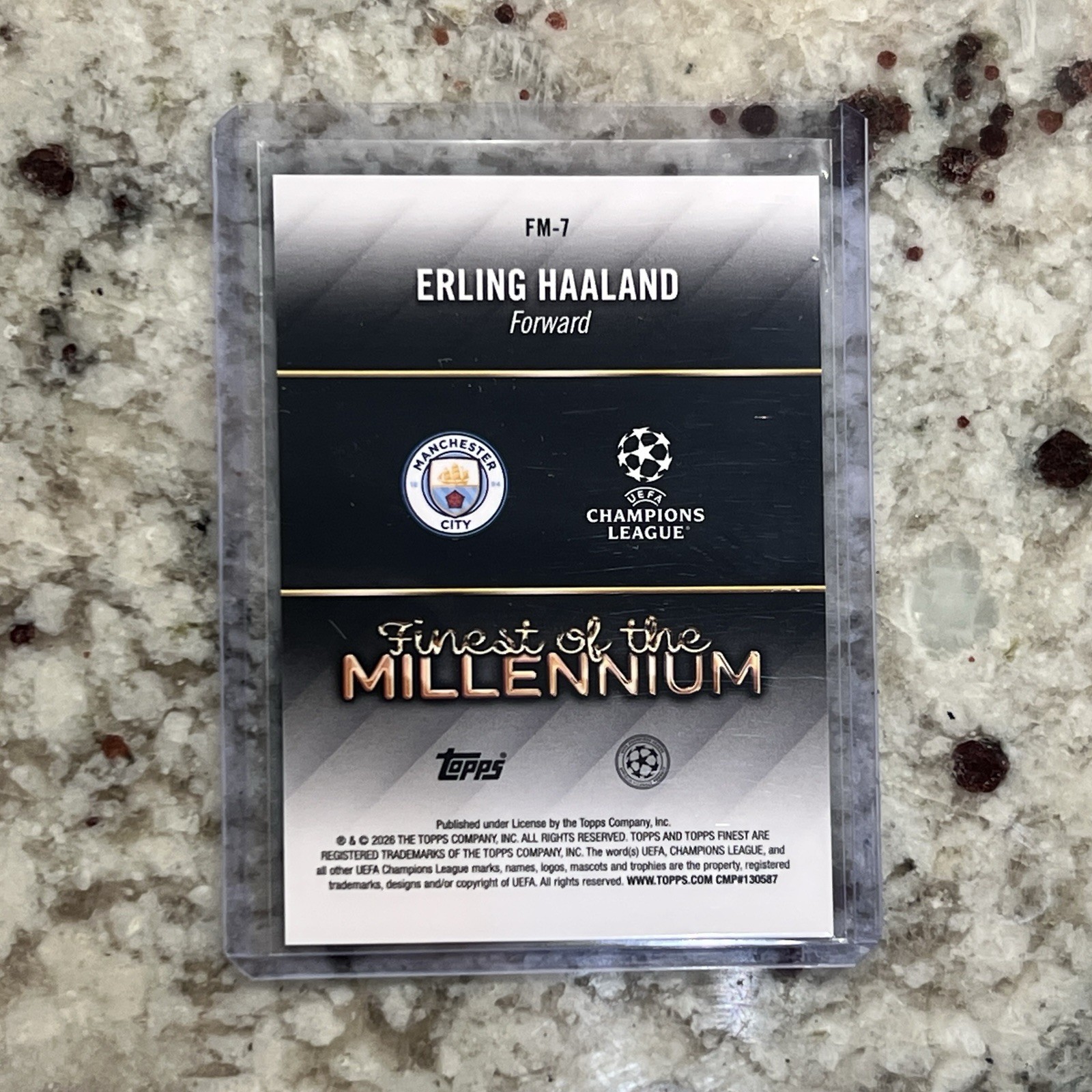 Erring Haaland 2025-26 Topps Finest UCC Finest Of The Millennium Man City Norway view 2