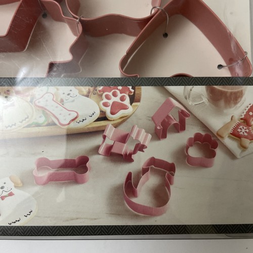 Set Tagliabiscotti per Cani Soglia (5 PZ) Acciaio Inox Rosa Nuovo - Foto 2 di 4