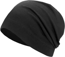 Lightweight Cotton Beanie, Summer Skull Caps, Breathable Thin Sleep Hats for Run