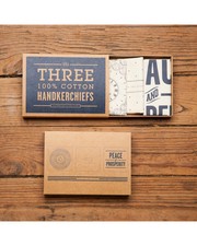 IZOLA Stars Handkerchief Set of 3   100 Cotton Gift Set