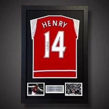 Framed Thierry Henry Hand Signed Arsenal Football Shirt With Coa  £449