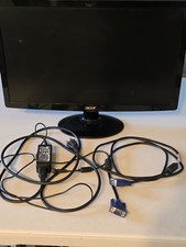 TESTED 20" Acer S202HL 1600 x 900 LCD Monitor - /w VGA  Power Adapter