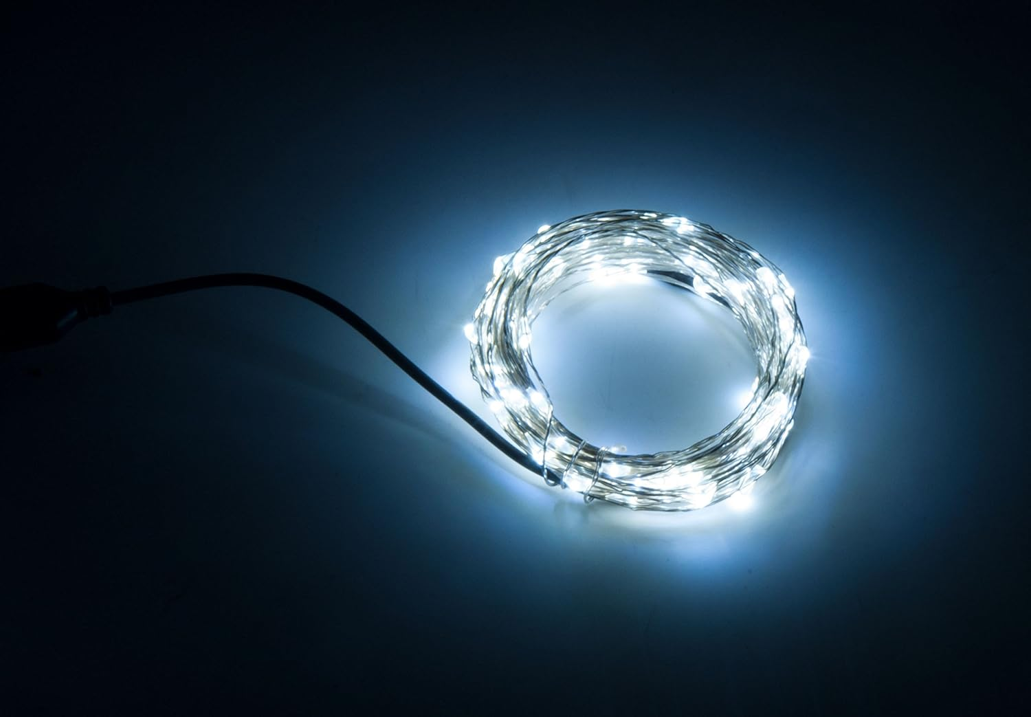 50 LED USB Fairy Lights - 16ft Silver Wire Waterproof Starry String Lights