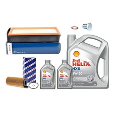 BOSCH OIL AIR FILTER SERVICE KIT 7L SHELL HX8 FOR BMW 730d MSPORT F01 3.0 12-15