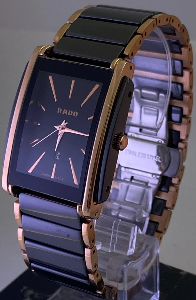 Reloj Pulsera Rado Integral Cerámica Dos Tonos Reacondicionado Muy Raro Hecho en Suiza Foto 3 de 4