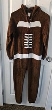 Cat And Jack Football Hooded One Piece Pajama In Size Large 12-14 
