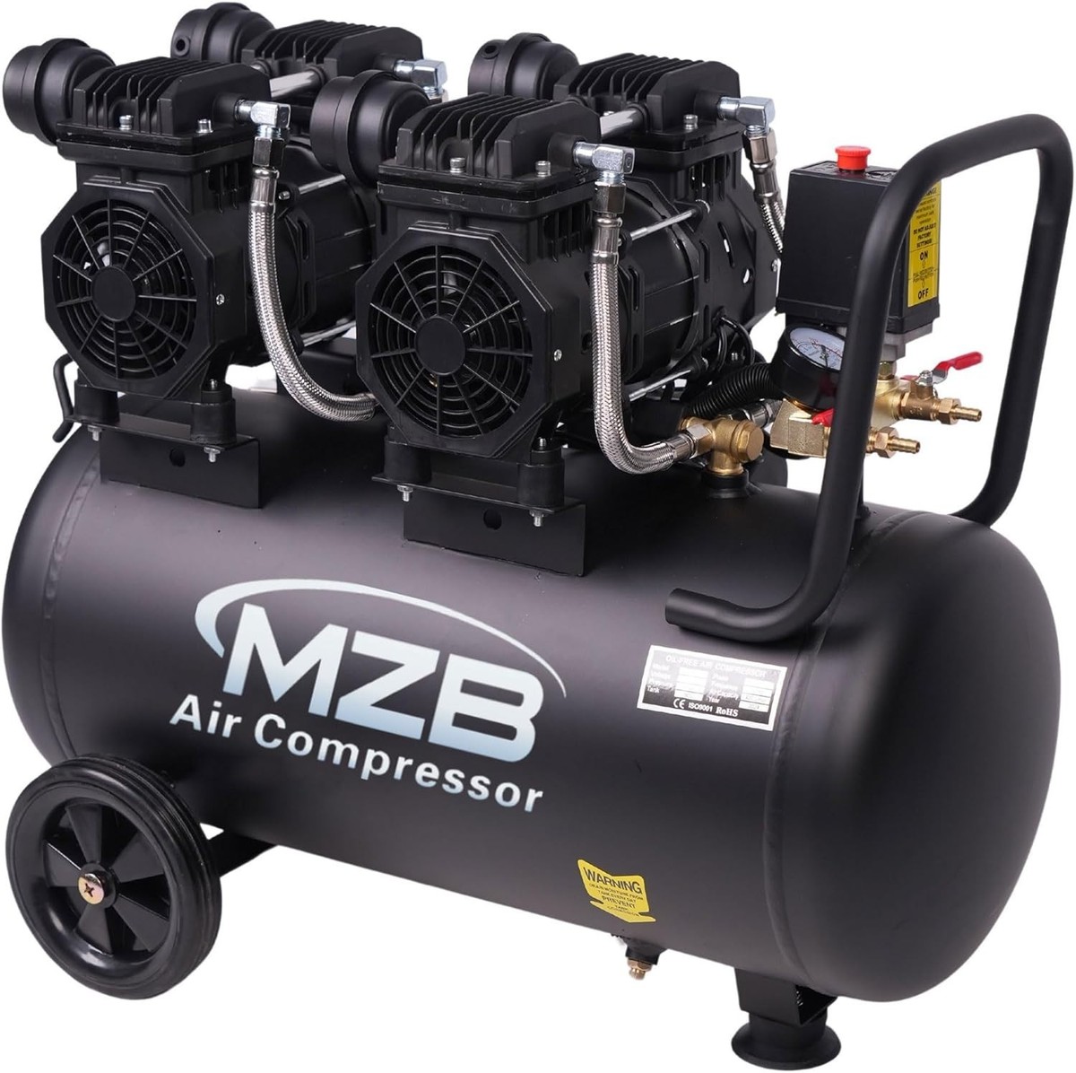 MZB 13.2 Gallon Ultra Quiet Air Compressor 110V/60Hz 1.5HP*2 14.83