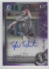 2022 Bowman Draft Chrome Pick Purple Refractor /250 Tyler Schweitzer Auto 06qf
