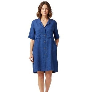 chinese dress ladies The Linen A-Line Midi Dress
