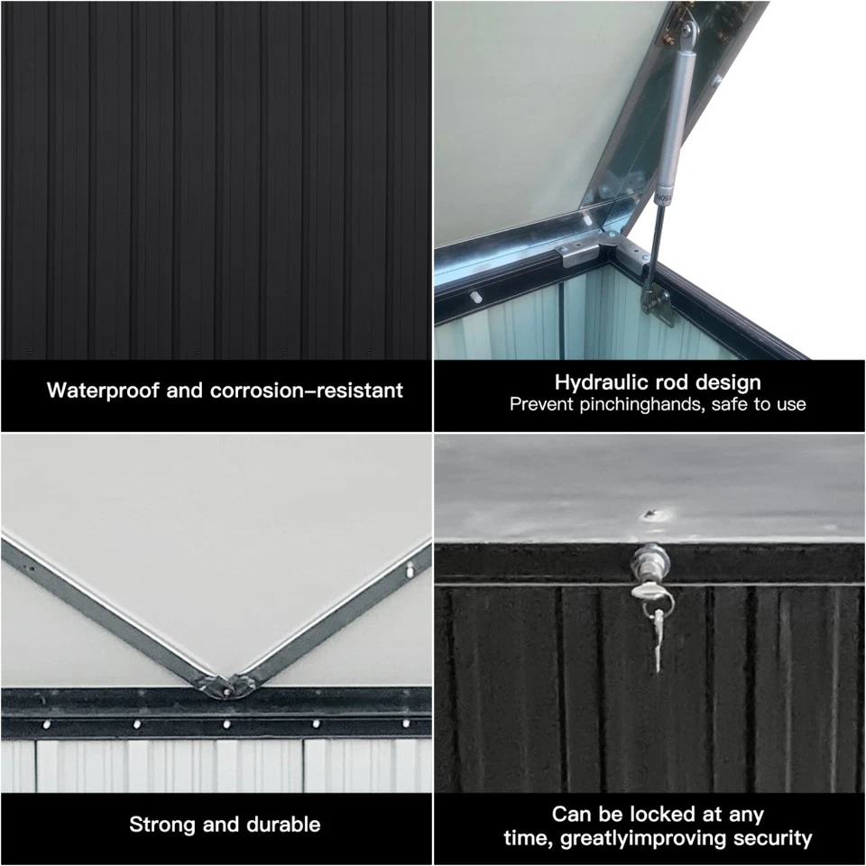 Outdoor Metal Storage Box Store Small 56.03×34.12in - Image 3 of 4