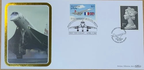 GB BENHAM SILK COVER  2003 CONCORDE FINAL FLIGHT INTO FILTON