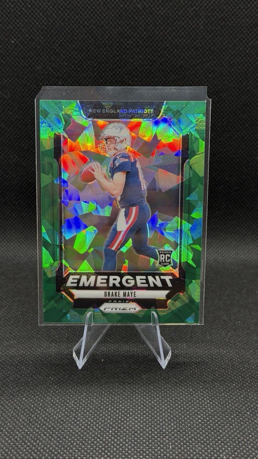 2024 Panini Prizm - Emergent Drake Maye #4 Green Ice Prizm (RC)