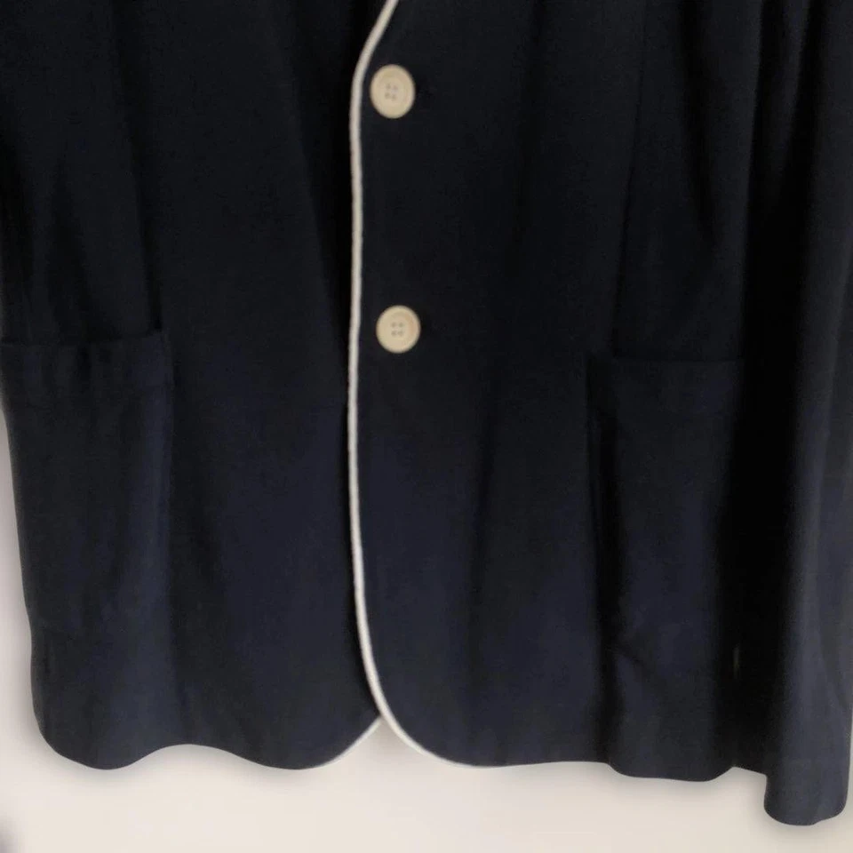 Chaqueta de piqué de algodón azul marino BAND OF OUTSIDERS talla 2 Foto 3 de 4