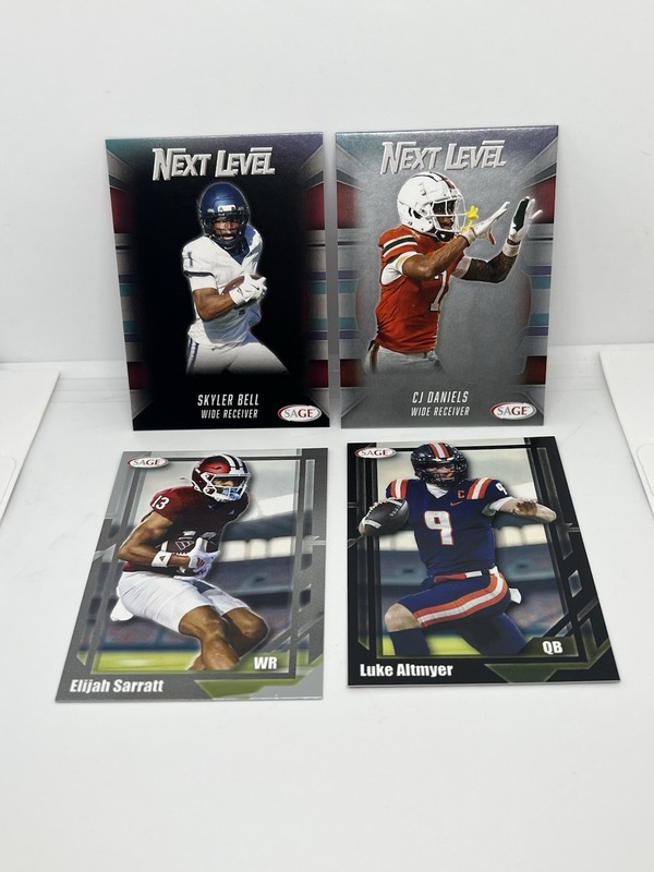 2026 Sage Football - 4 Card Lot - Black & Silver