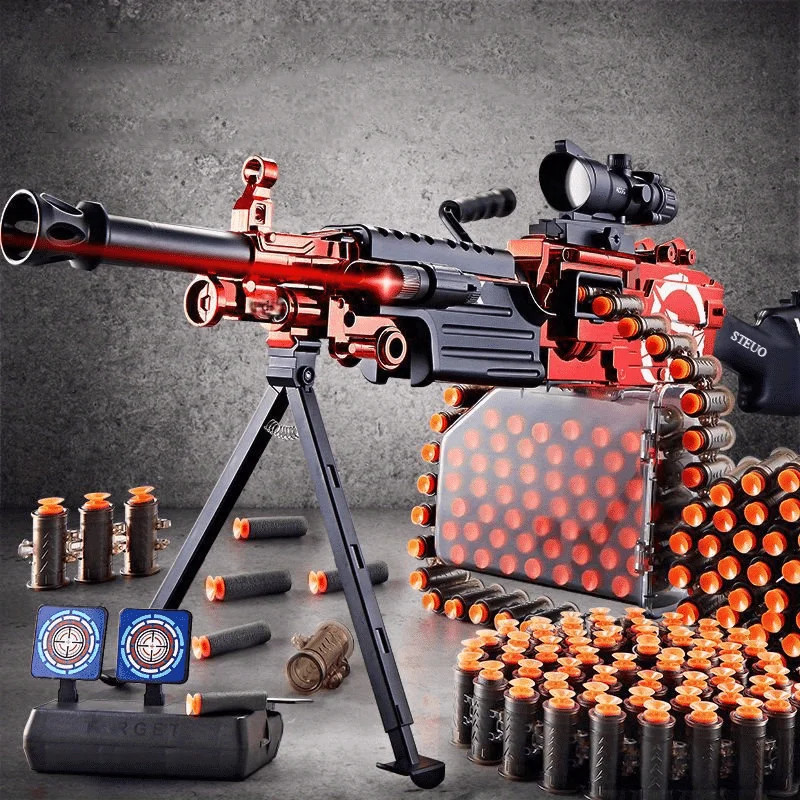 M249 LMG Machine Gun Foam Dart Blaster Heavy Machine Gun Toy | eBay
