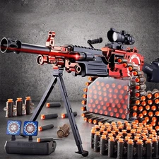 M249 LMG Machine Gun Foam Dart Blaster Heavy Machine Gun Toy