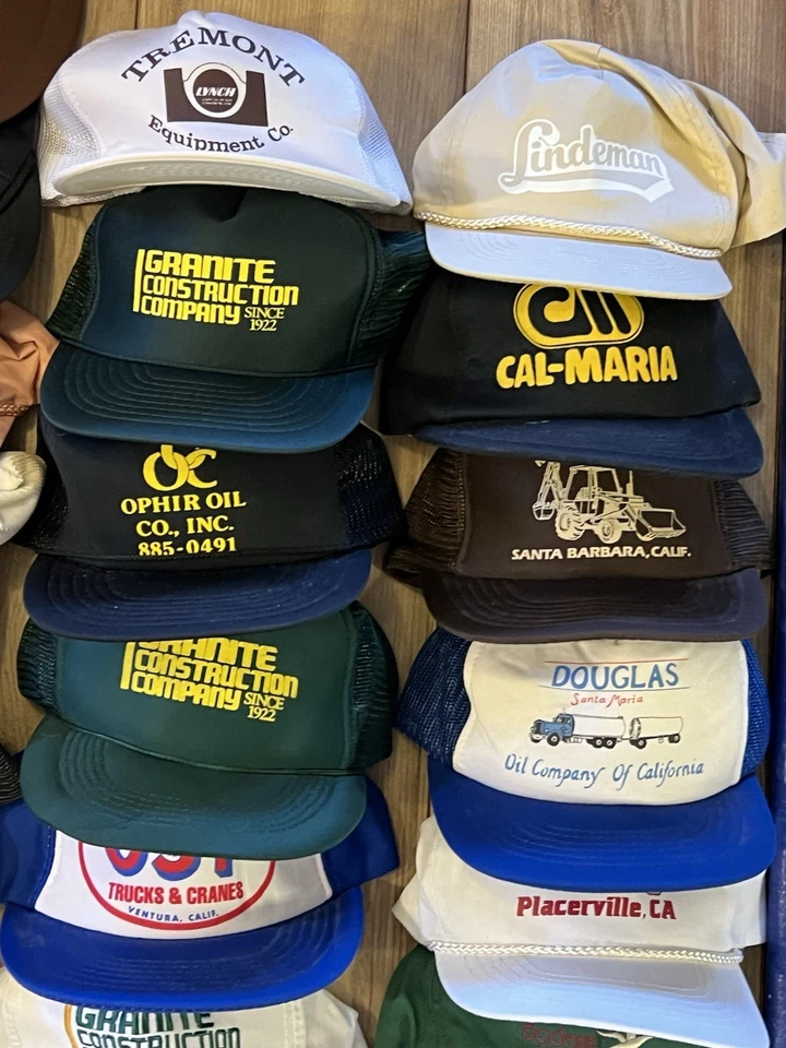 Lote De 42 Sombreros De Camionero Y Snapback De Colección Años 80 90 Viaje Humor Destino Foto 4 de 4