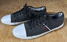 BEN SHERMAN Gray/Black Red White Ox Sneakers Mens 10.5 Shoes Madison Lifestyle