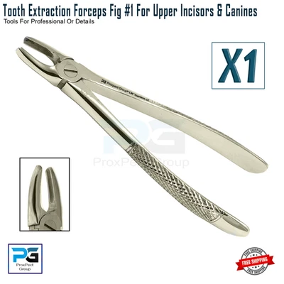 DENTAL TOOTH EXTRACTION TOOTH EXTRACTING FORCEPS FIG. 1 SURGICAL LAB TOOLS - Image 1 of 4