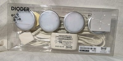 New IKEA Dioder LED Puck Lights 001.194.24 16670 Under Cabinet Lighting 