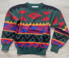 Vintage Obermeyer Wool acrylic Crewneck Sweater Top Youth Kids Juniors Size 10