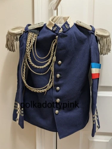Coat WW1 Era French Child Uniform Vintage Military For Museum Doll Bear Costume