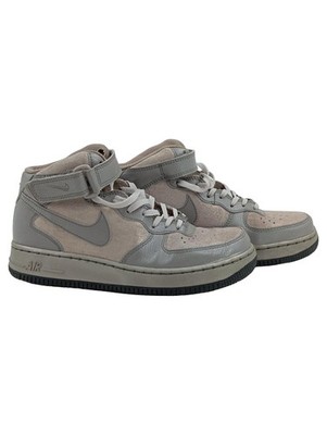Nike Air Force 1 Mid Damen Sneaker High Leder Grau Gr. 38