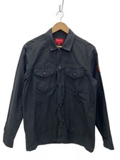 Supreme Long Sleeve Shirt S Cotton BLK Army Protect and Serve