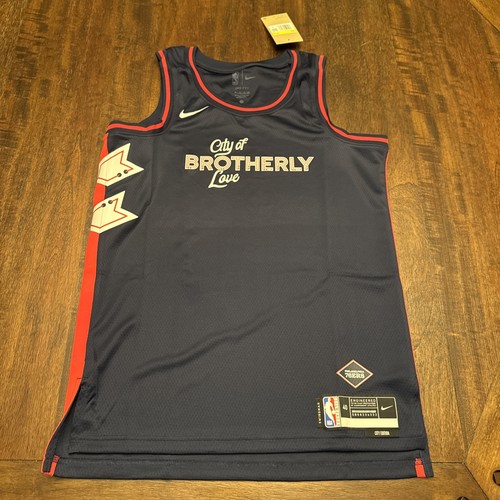 Philadelphia 76ers City Connect Mens Jersey City Of Brotherly Love Size S NWT