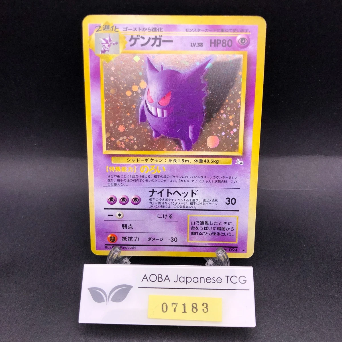 Fossil Gengar Pokémon TCG Japanese Individual Collectible Card