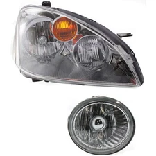 Headlight + Fog Light Set Halogen For 2002-2004 Nissan Altima Base S SE
