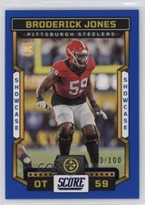 2023 Score Rookies Showcase /100 Broderick Jones #394 6k2