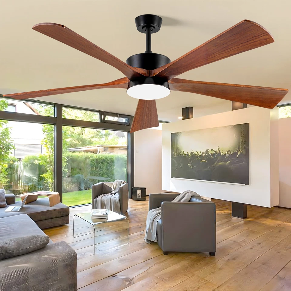 Wood Ceiling Fan with Light & Remote Quiet Reversible DC Fan Dimmable Clearance - Image 4 of 4