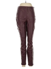 H By Halston Women Red Faux Leather Pants 6