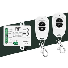 Wireless RF Remote Control Relay Switch,Ac 110V 120V 220V Universal 2-Ch Receive