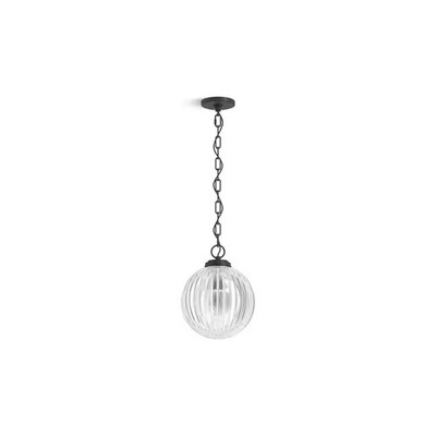 KOHLER Embra by Studio McGee 1-Light Matte Black Pendant 32258-PE01-BLL