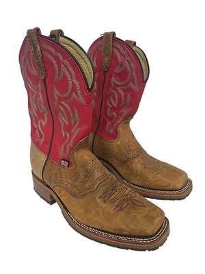 Double H Men's Roger DH3556 Square Toe USA Western Work Boot Brown