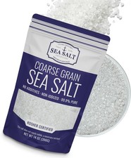 Coarse Sea Salt for Grinder Refill, Coarse Grain Kosher, Non-Iodized Unrefined