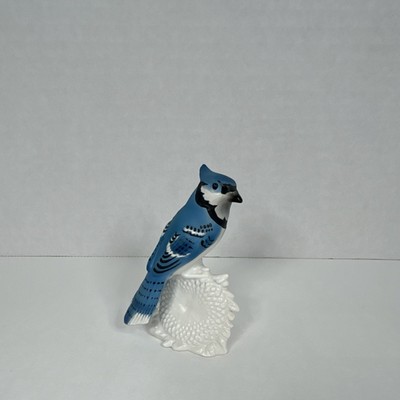 Goebel Blue Jay Porcelain Bird Figurine 3 1/2  Collectible Porcelain  Sculpture
