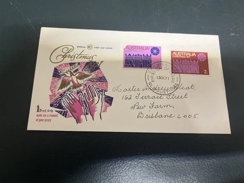 (2253) 23-2-2026 - Australia FDC - 1971 - Christmas (x 1 cover with 2 stamps)