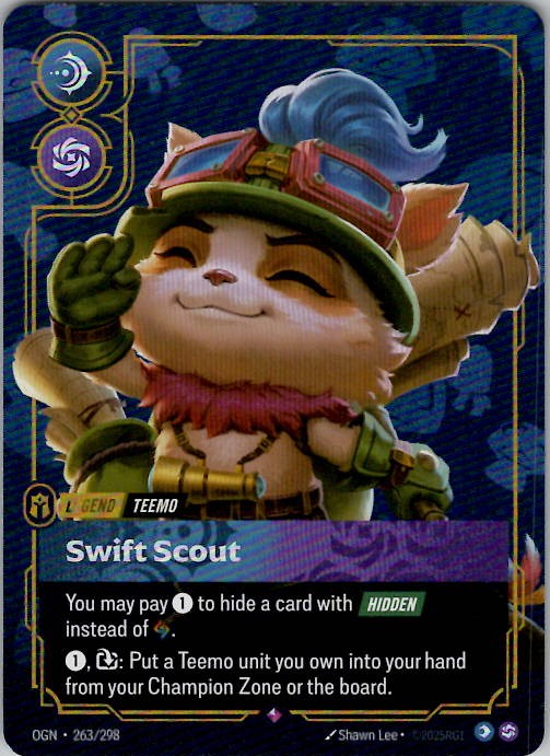 Teemo - Swift Scout Origins 263/298 Foil Riftbound TCG NM
