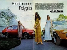 1971 AMC JAVELIN / FORD PINTO  ~  ORIGINAL 2-PAGE GOODYEAR AD  