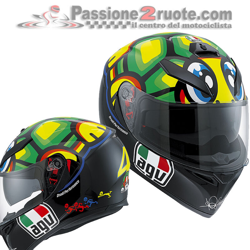 Casco AGV K3 Sv Valentino Rossi Mugello Tortuga Motocicleta Casco Integral  ML