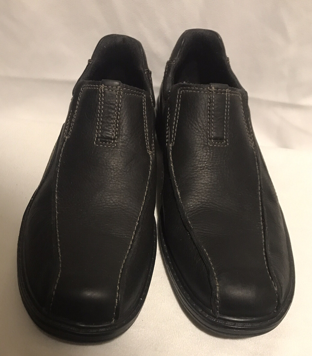 Clarks Shoes Mens Size 10 Loafers Slip On Black Leather  display picture 3