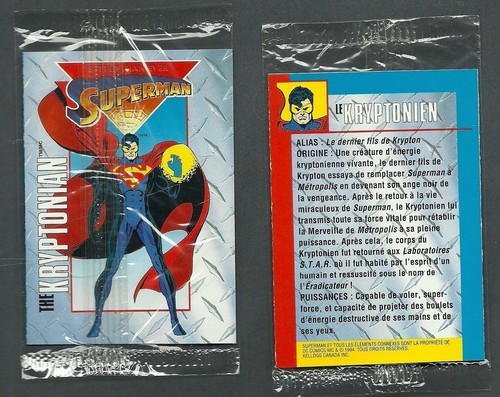 Kellogg's Canada Superman 1994 conjunto de 6 insertos como nuevo y completo en violonchelo - Imagen 9 de 9