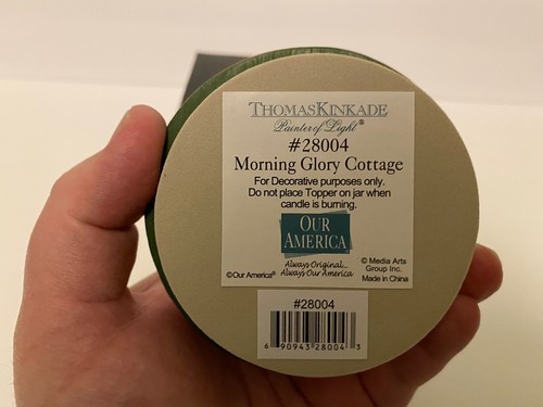 Thomas Kinkade Candle Topper Morning Glory Cottage in box - Picture 6 of 9