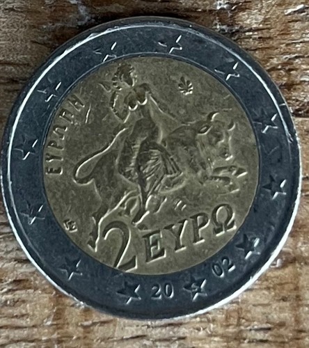 2 Euro Münze Griechenland S Im Stern 2 EURO Münze Griechenland "Europa" 2002, Sammlerstück mit "S" im Stern