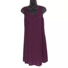 Two by Vince Camuto Dress XS swing cocktail burgundy embellished beaded